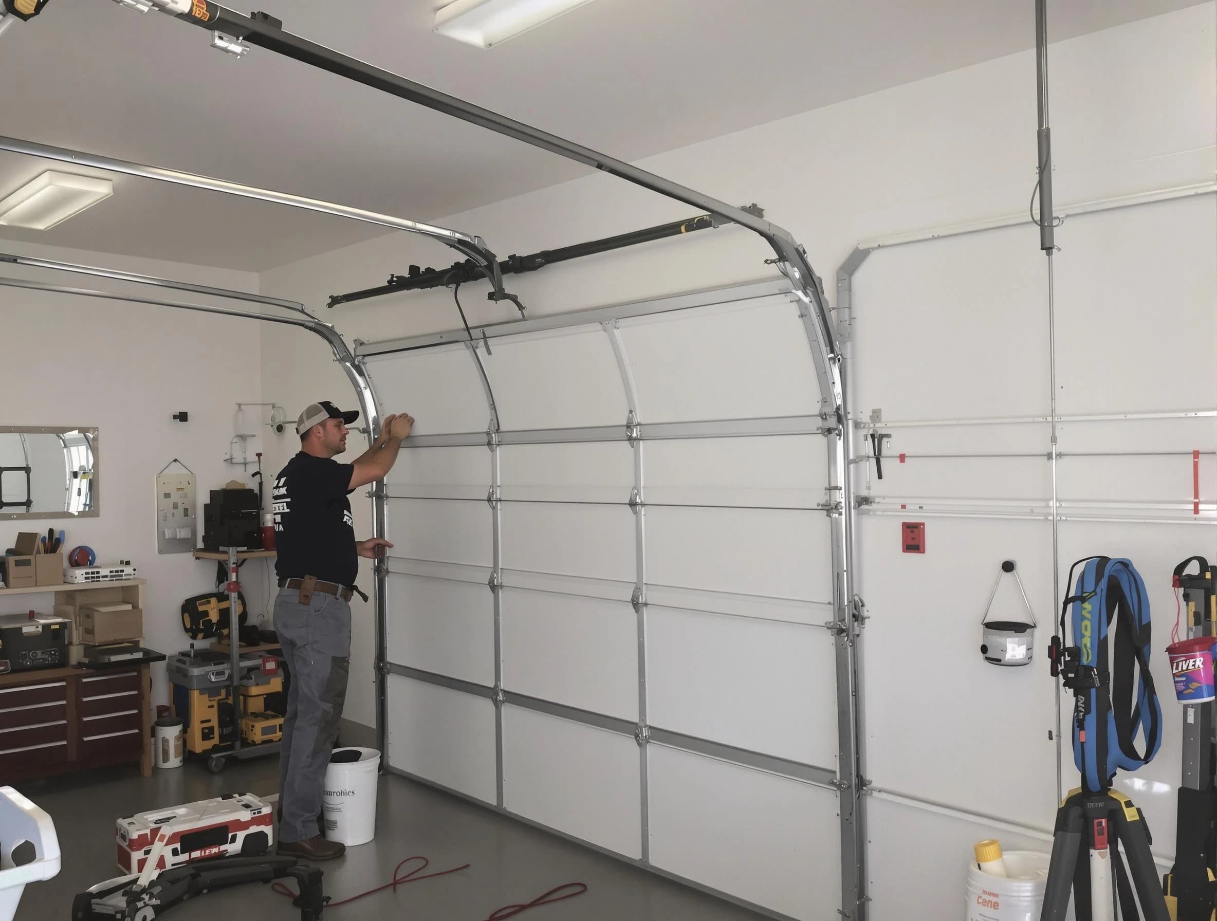 Lochbuie Garage Door Repair team installing new garage door in Lochbuie