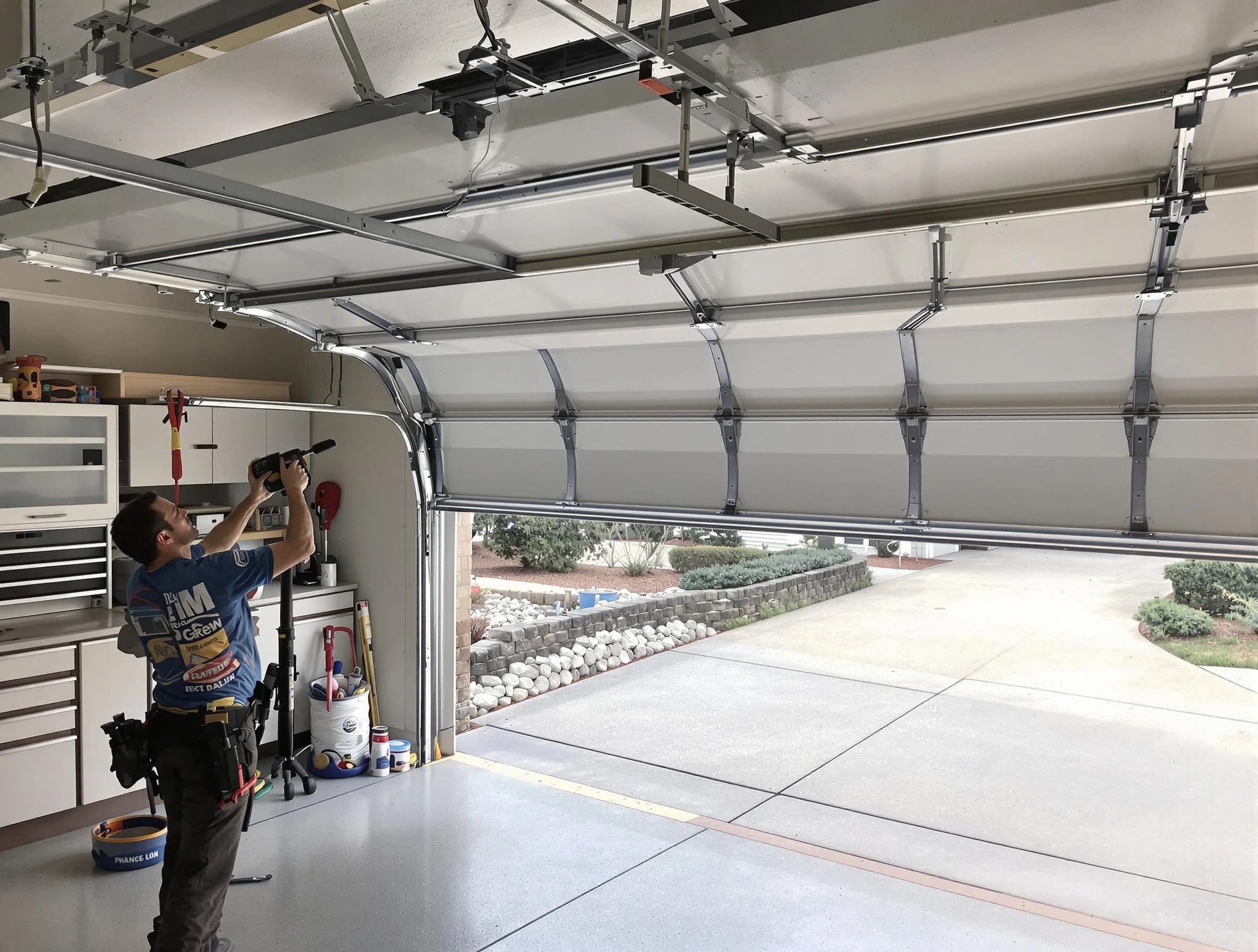 Garage door track repair service by Lochbuie Garage Door Repair in Lochbuie