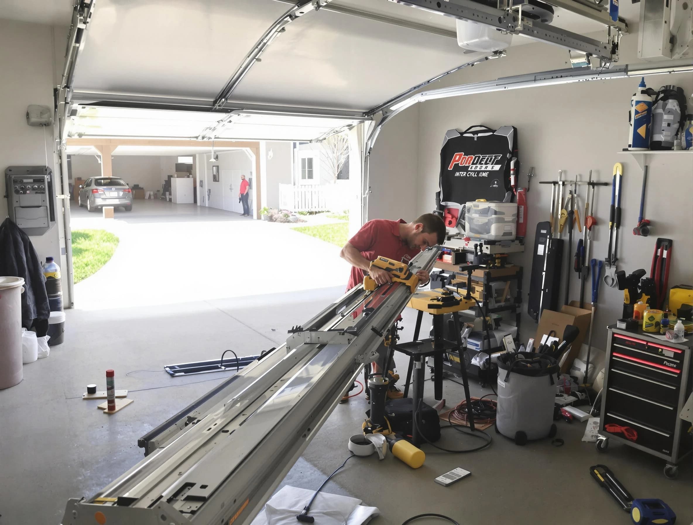 Lochbuie Garage Door Repair expert performing track repair in Lochbuie